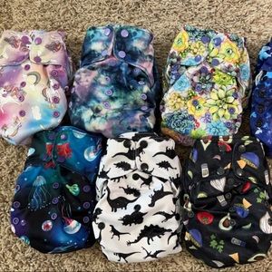 Smart Bottoms dream diaper cloth diaper lot (7 total diapers)